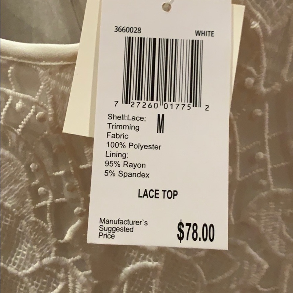 NWT Philosophy Lace Top, Size Medium - Picture 9 of 10
